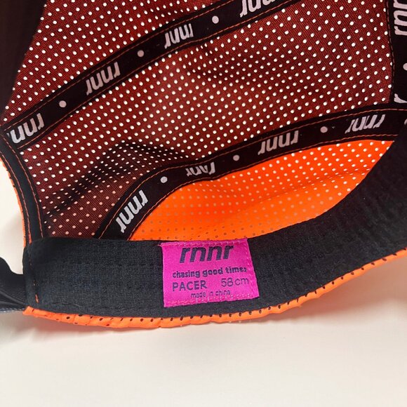 Rnnr Hat Orange Strap Back No Shortcuts LASD24 Panel Tailwind Running Mesh Cap - Picture 6 of 6